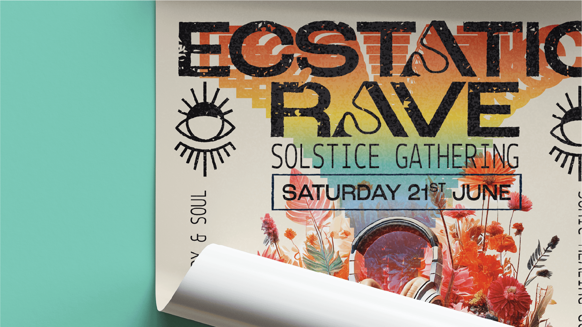 Ecstatic Rave Poster Design | Sydney Payne Freelance Graphic Designer